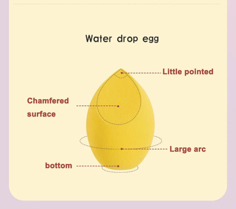Lot de 4 éponges à maquillage tendance, éponges à fond de teint et à poudre, accessoires de beauté